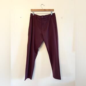 Bylt NWT every day pant 2.0 maroon red color slim fit mens 38 casual fall winter